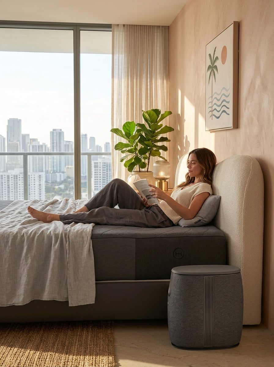 Sleeping man on Oval Home system